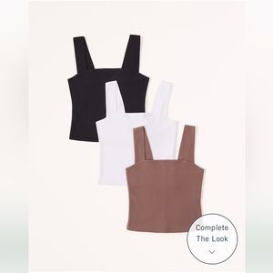 Abercrombie & Fitch 3pk Squareneck Tanks